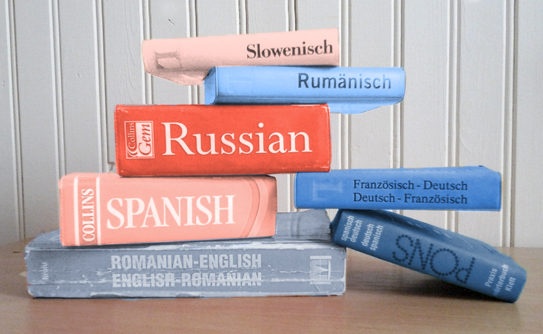Image of different language books.