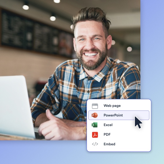 Illustration of Displayr Sankey diagram export options