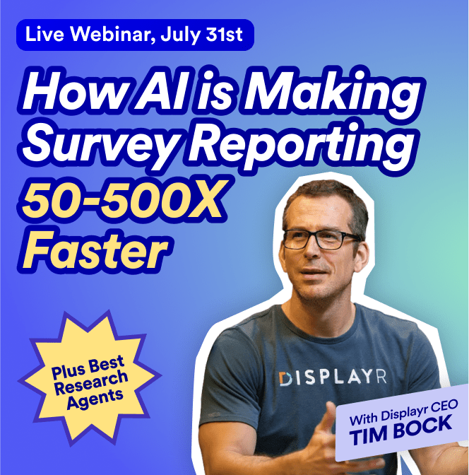 Live Webinar on the Displayr Research Analyst