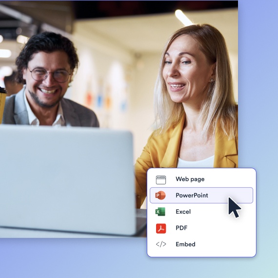 Illustration of Displayr Radar chart export options