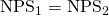 \textrm{NPS}_1=\textrm{NPS}_2