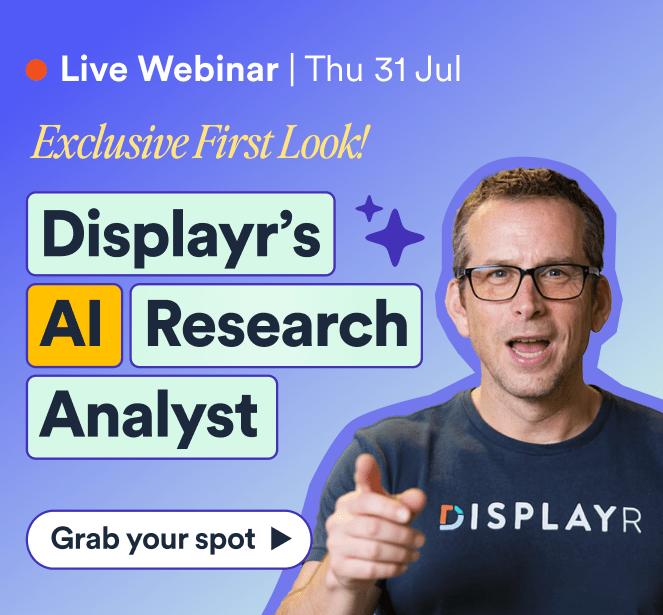 Live Webinar on the Displayr Research Analyst