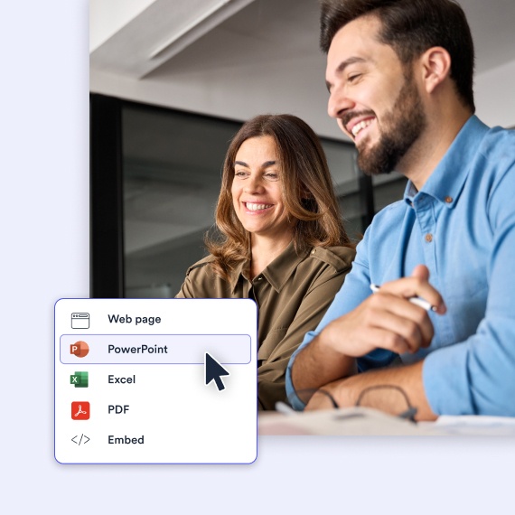 Illustration of Displayr Stream graph export options